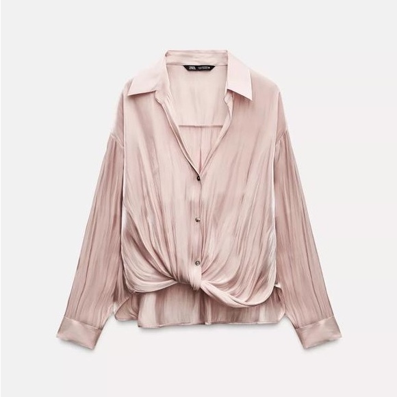 Zara Tops - Zara brand new Elegant metallic effects Pink Women's Blouse